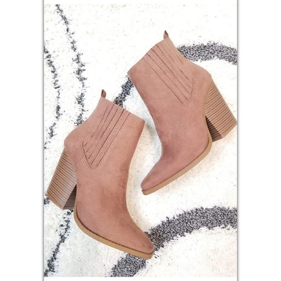 Dusty Rose Pink Booties - Picture 1 of 1